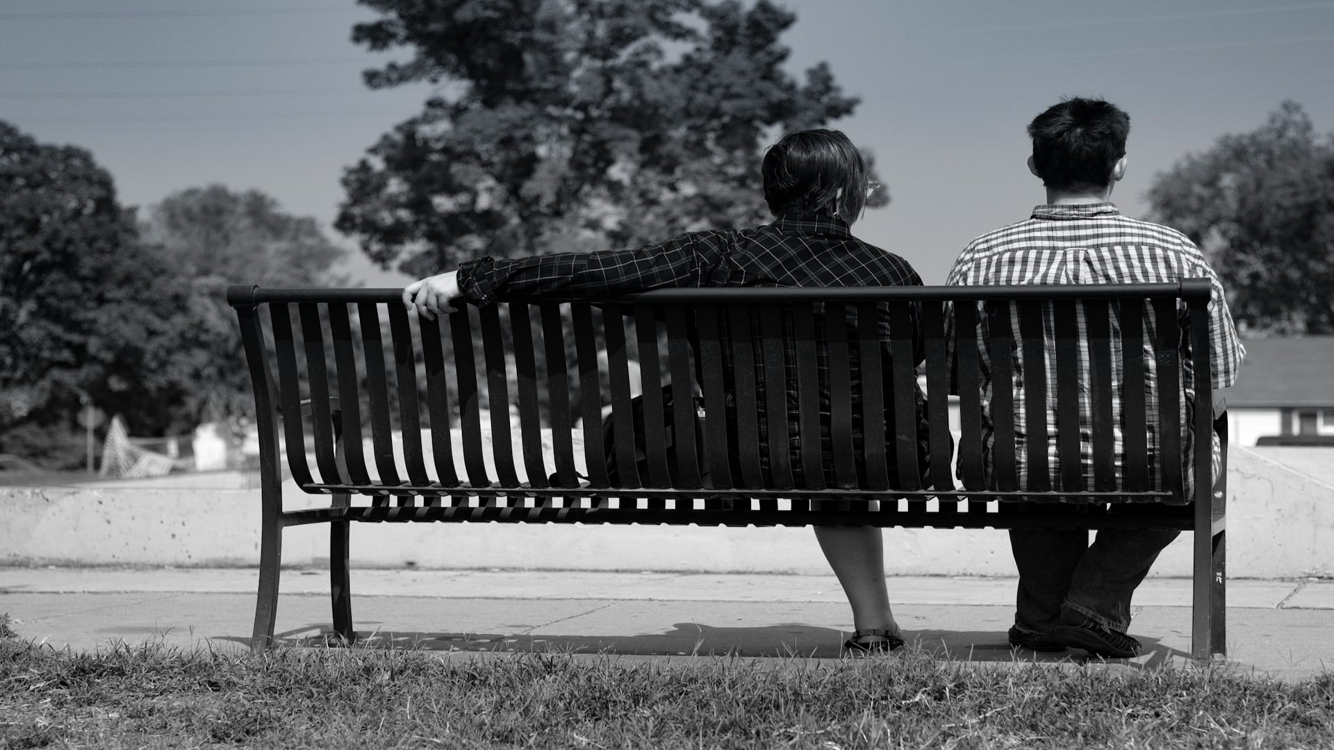 couple sitting quietly after disagreement