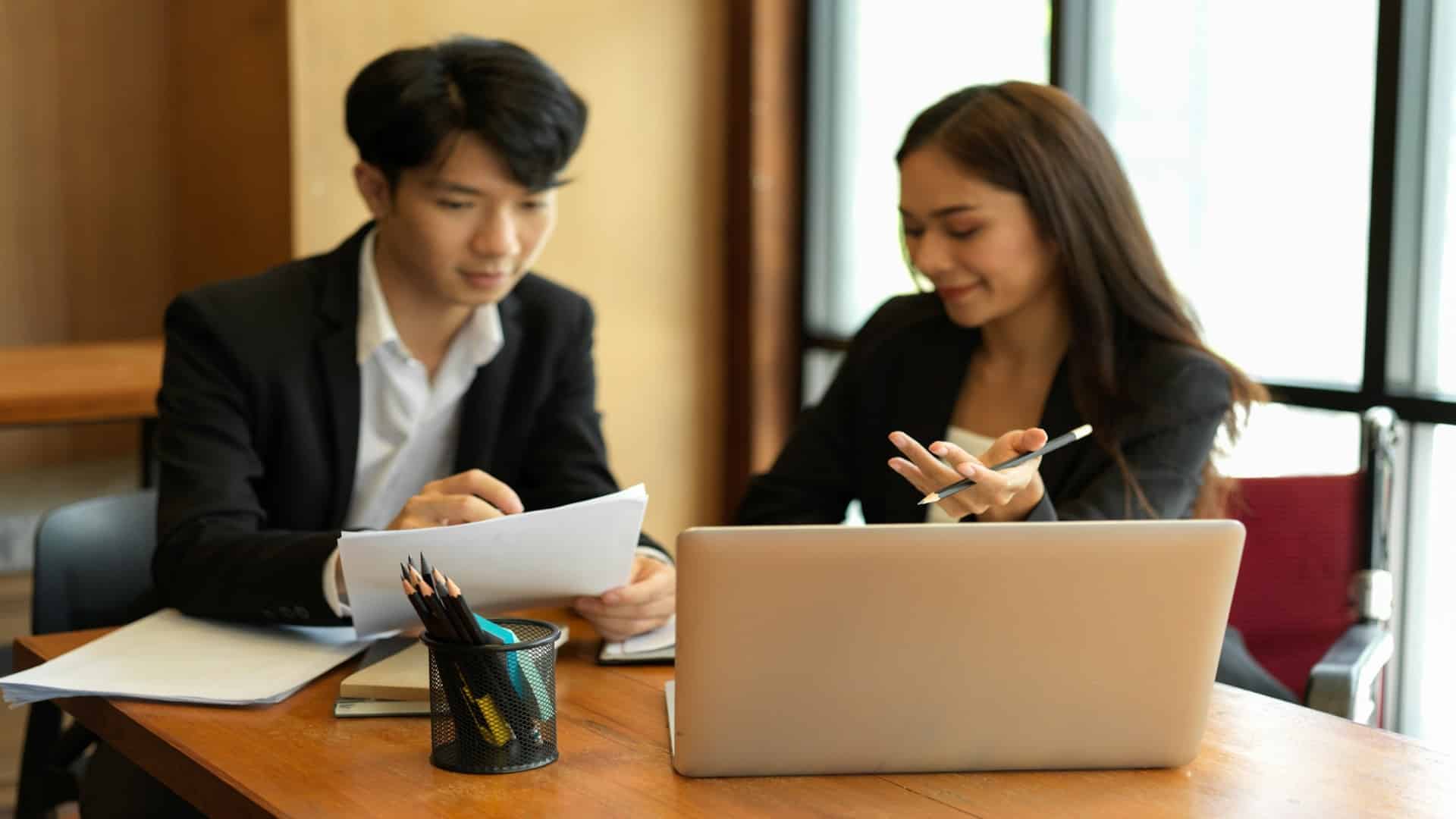 couple discussing plans together