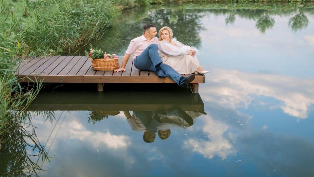 couple reflecting together
