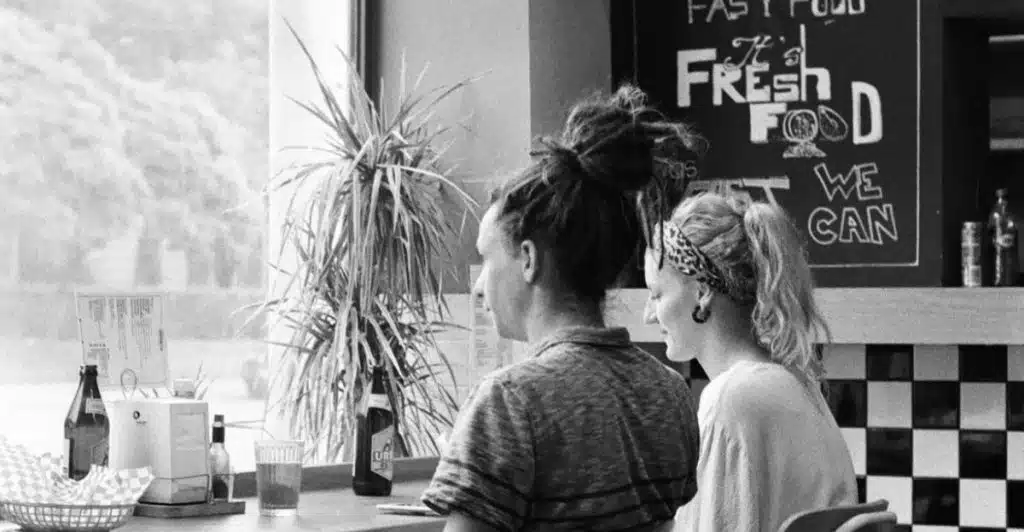 couple quiet cafe