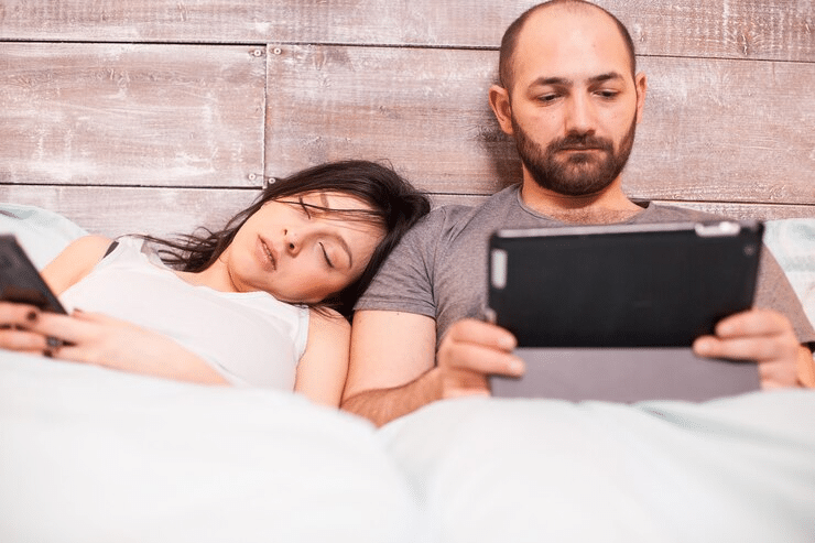 Couple in bed