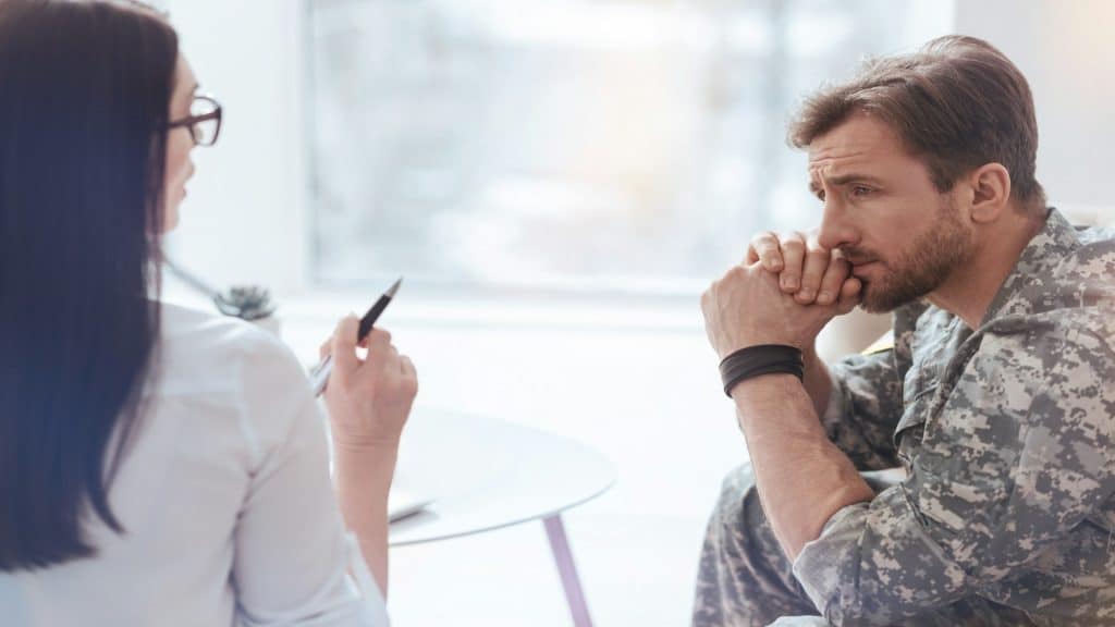 man observing partner’s response