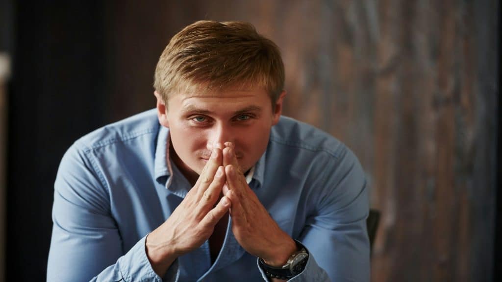 man repeatedly expressing interest