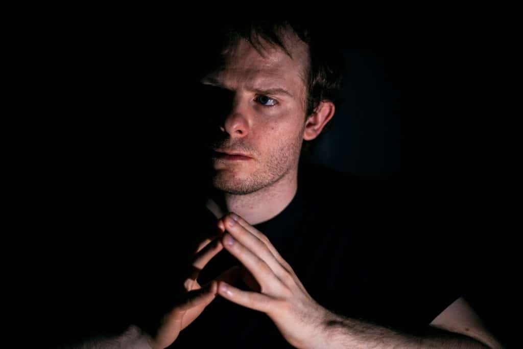 thoughtful man alone