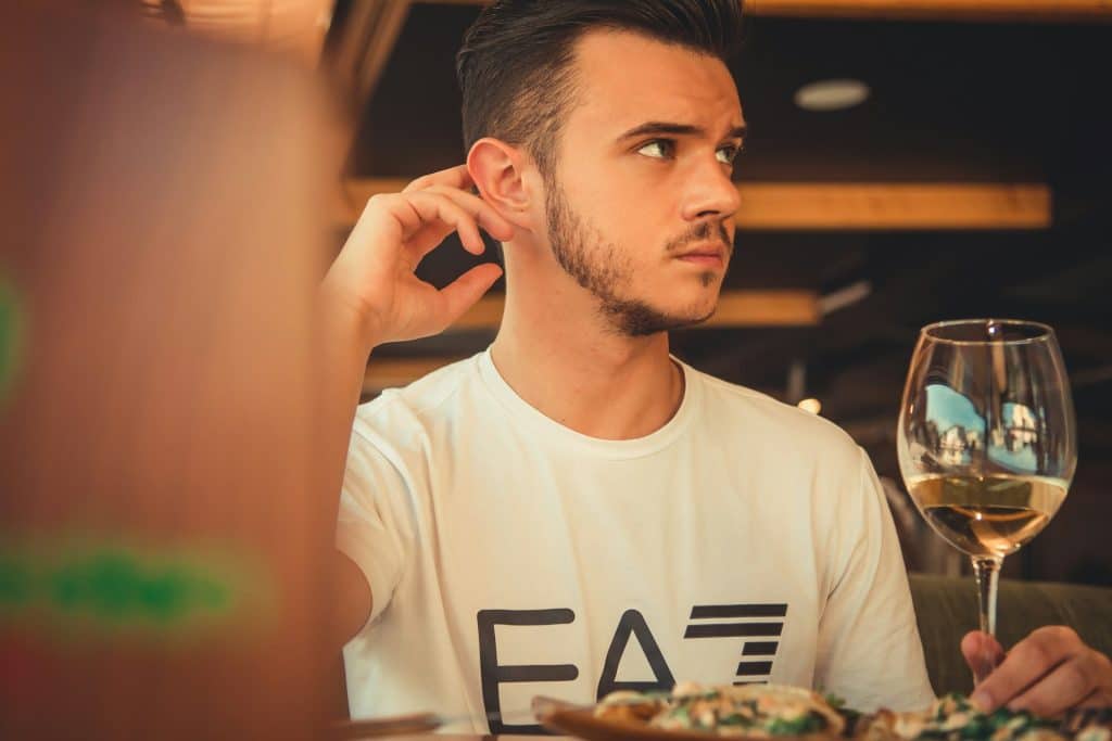 man listening thoughtfully