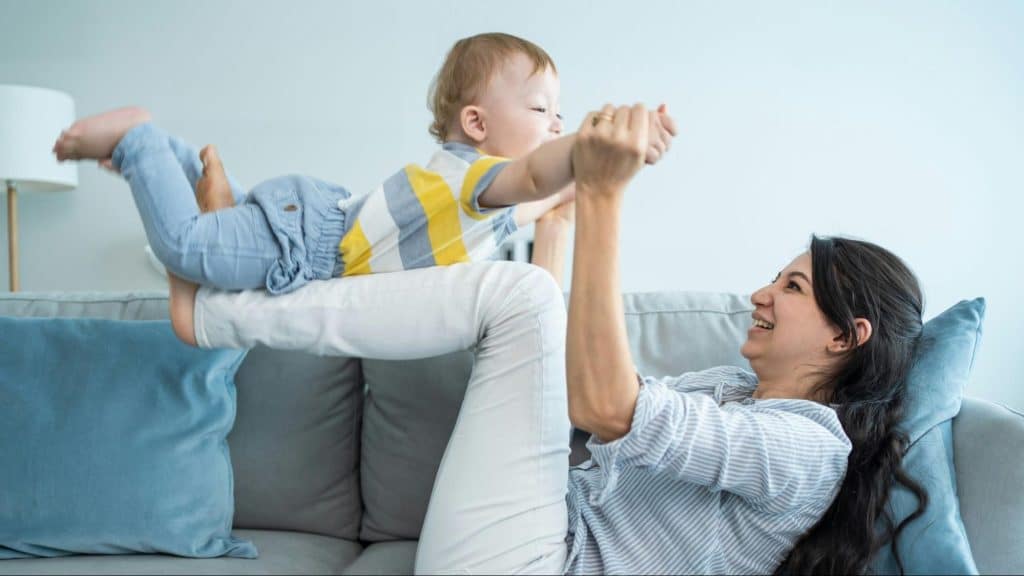Woman with her child 