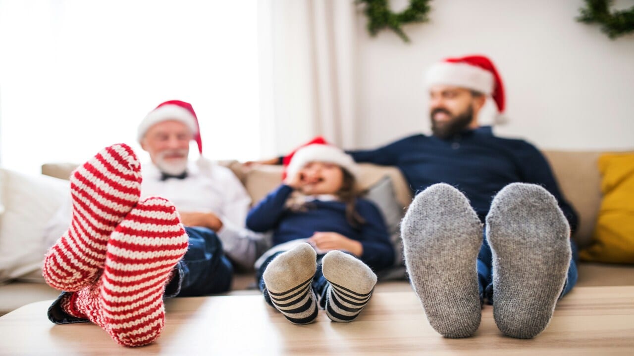 An extended family at Christmas