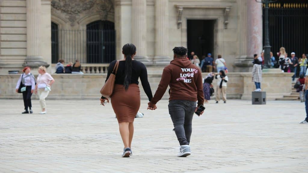 couple walking confidently together