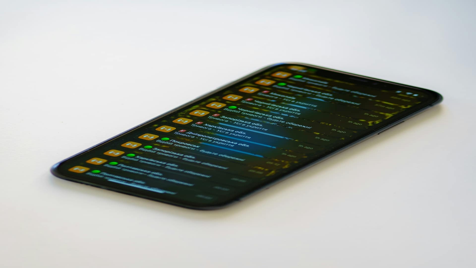 phone screen showing old messages