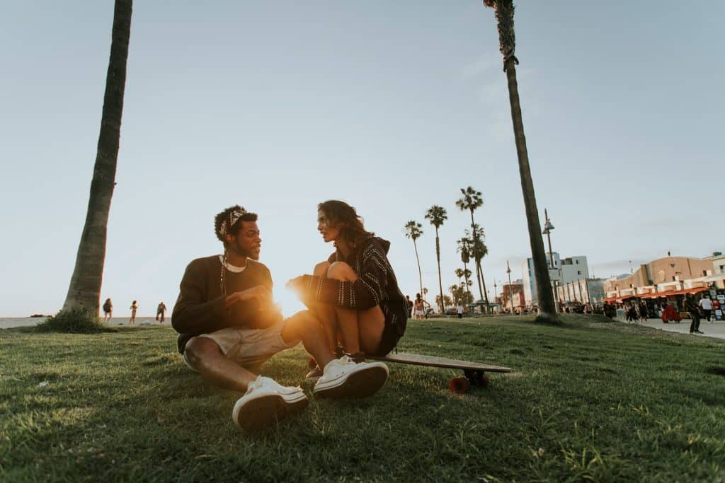 couple calm conversation