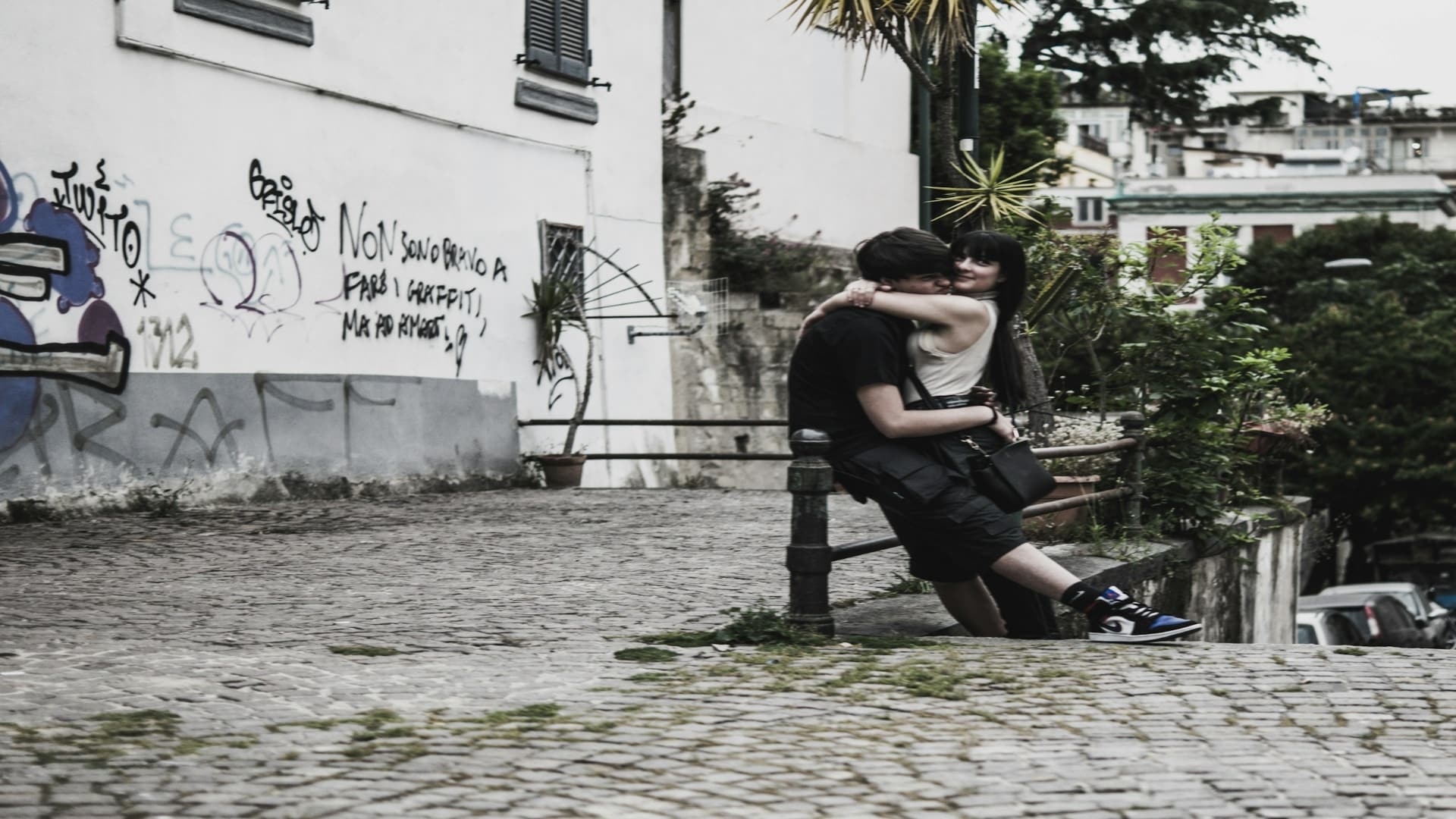 man comforting partner