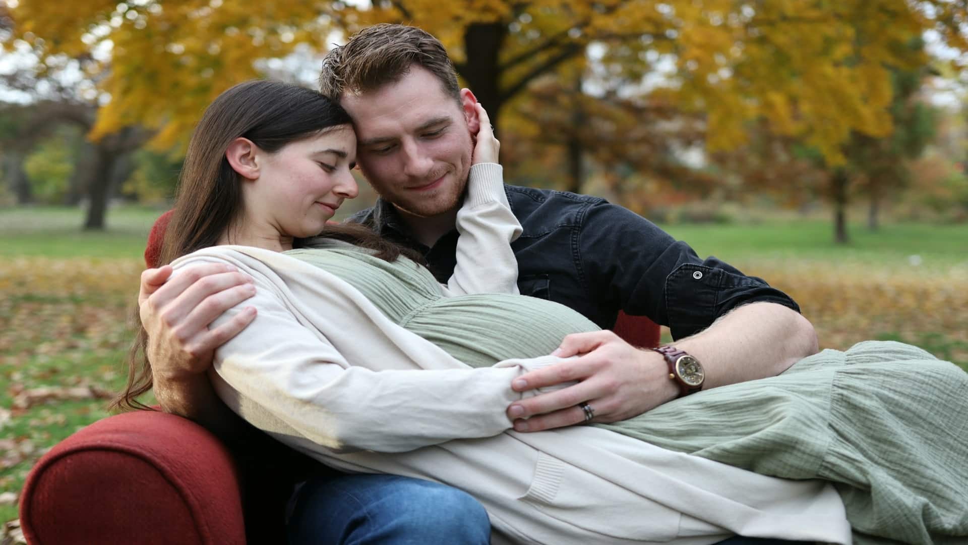 man comforting partner