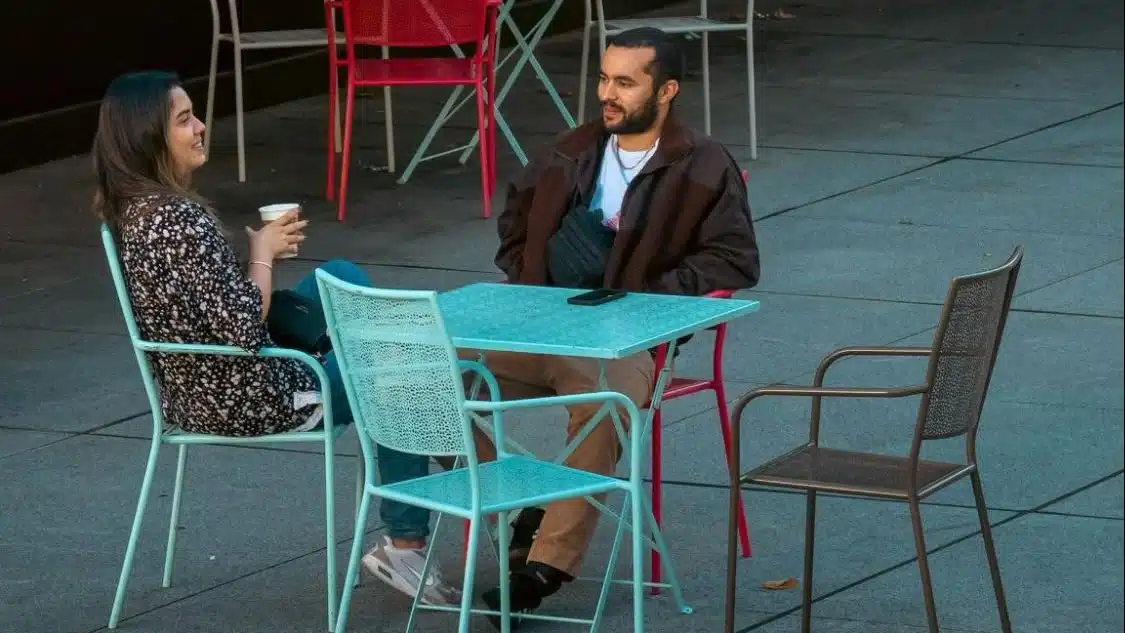 couple evening conversation