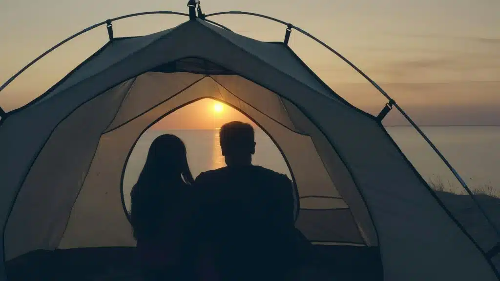 couple watching sunset