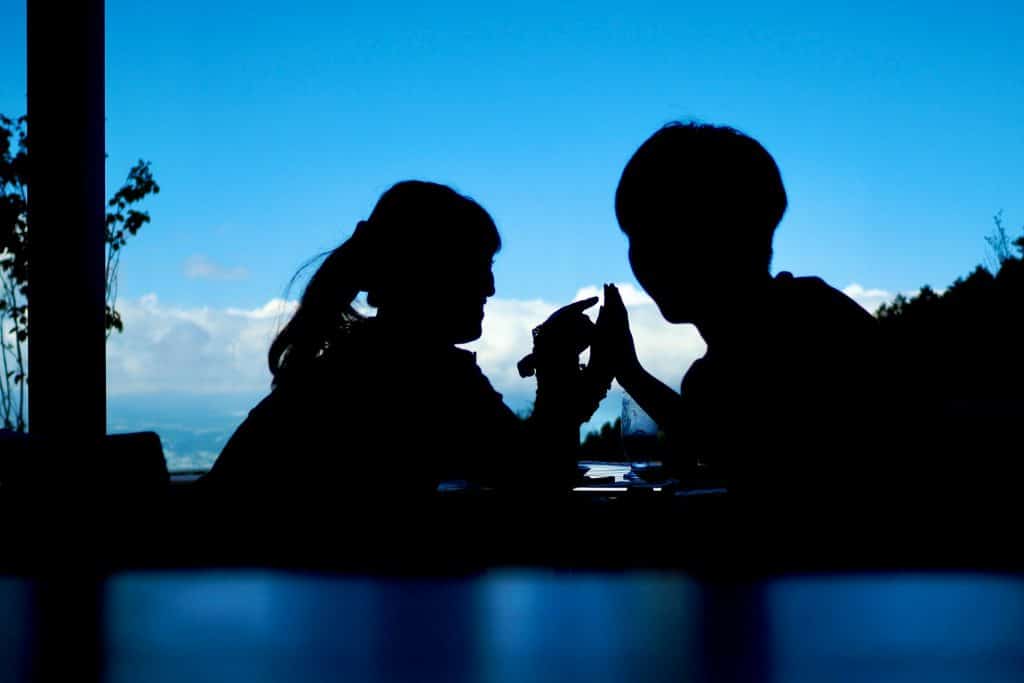 couple discussion table