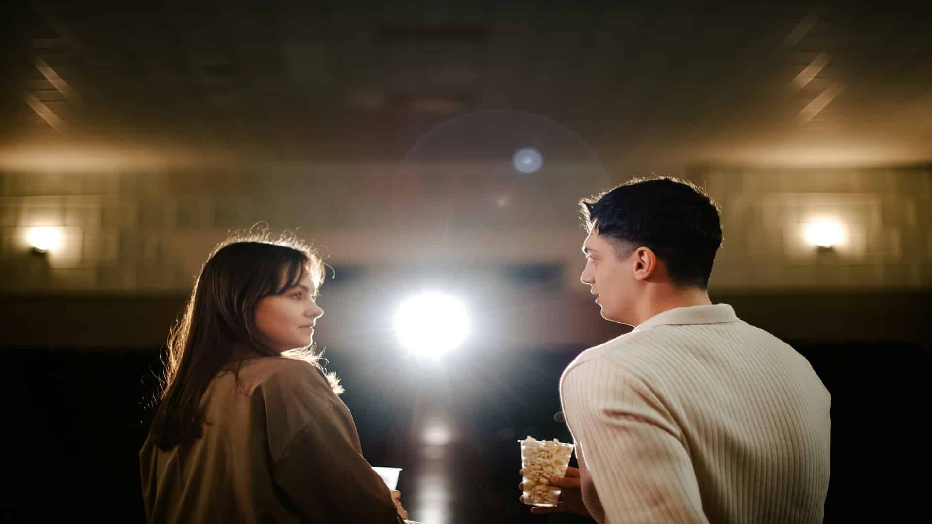 couple having serious conversation indoors