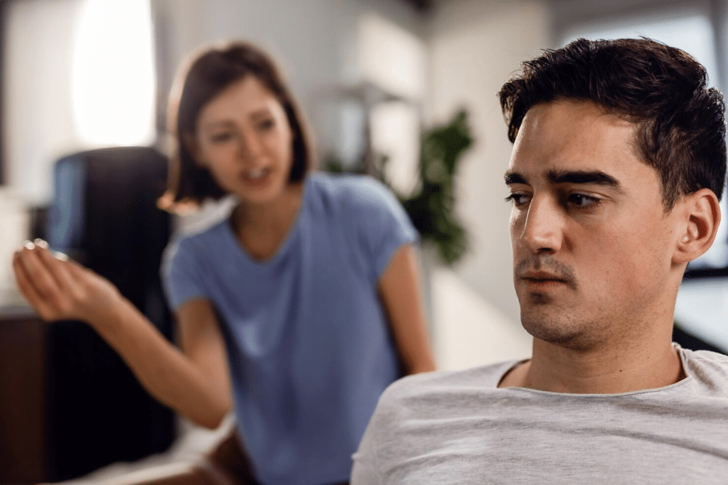 A man not listening to woman