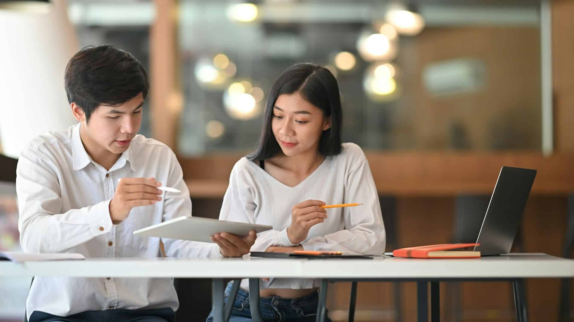 couple reviewing bills together