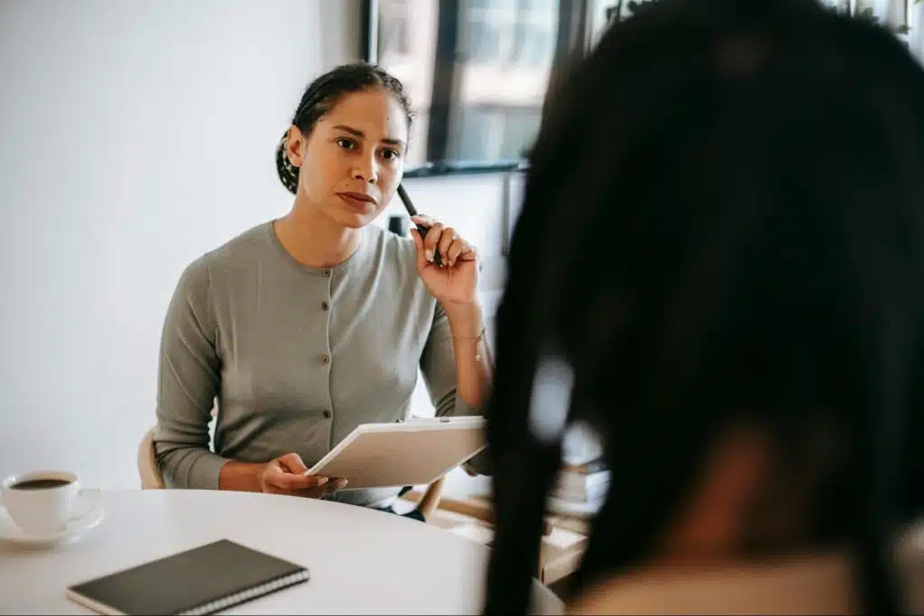 Woman looking worried