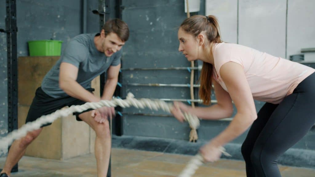 couple supporting each other during challenge