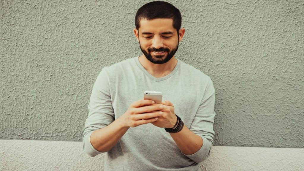 man using phone