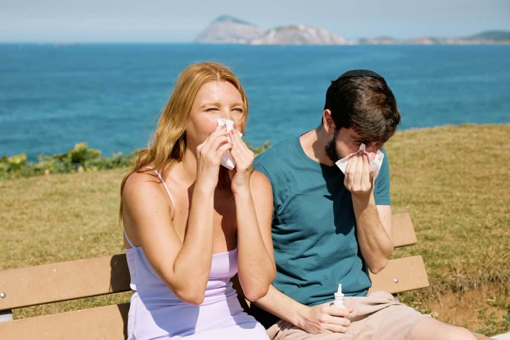 couple talking outdoors