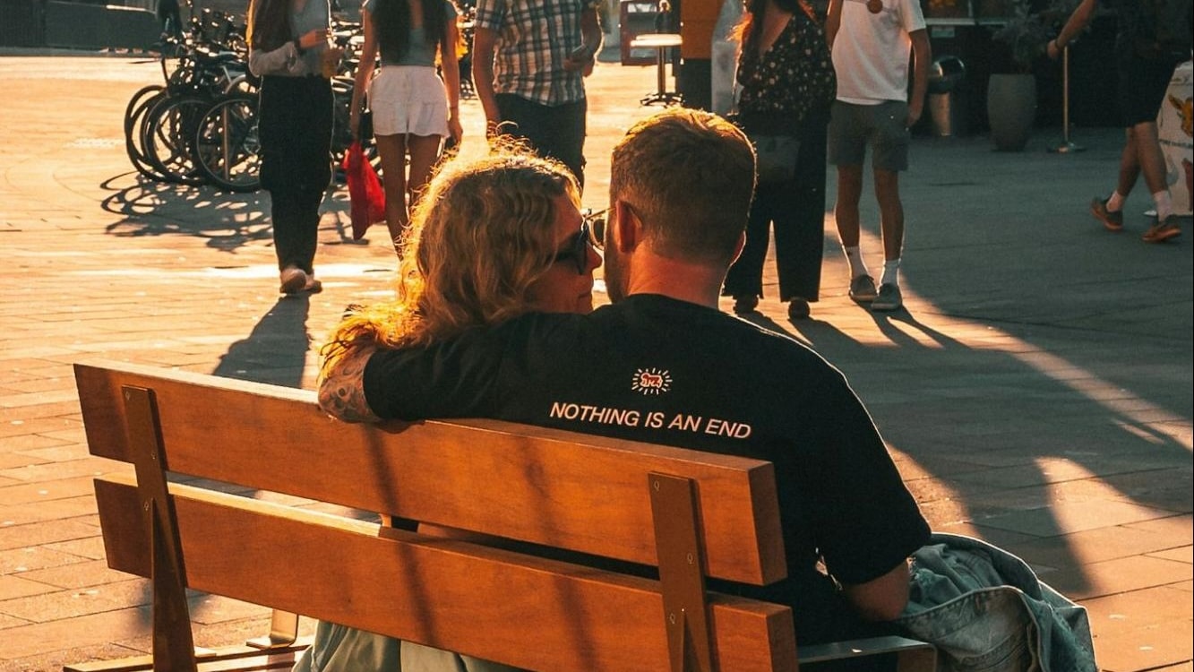 man observing couple