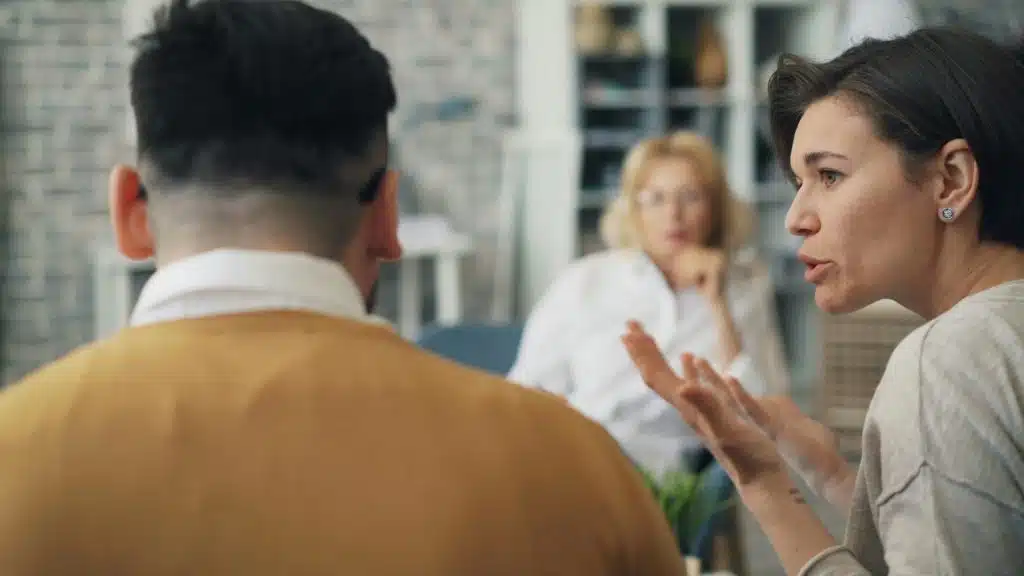 partner shifting blame during discussion