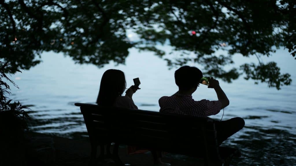 couple sitting calmly together