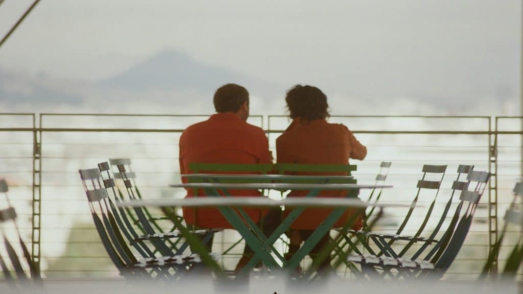 couple sitting closely together