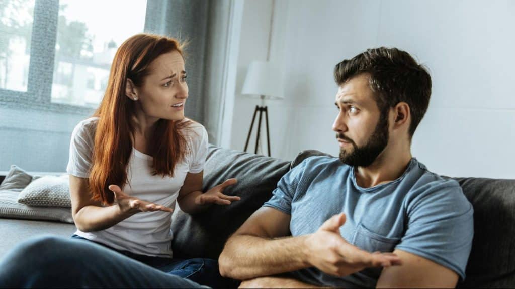 A man not listening to woman