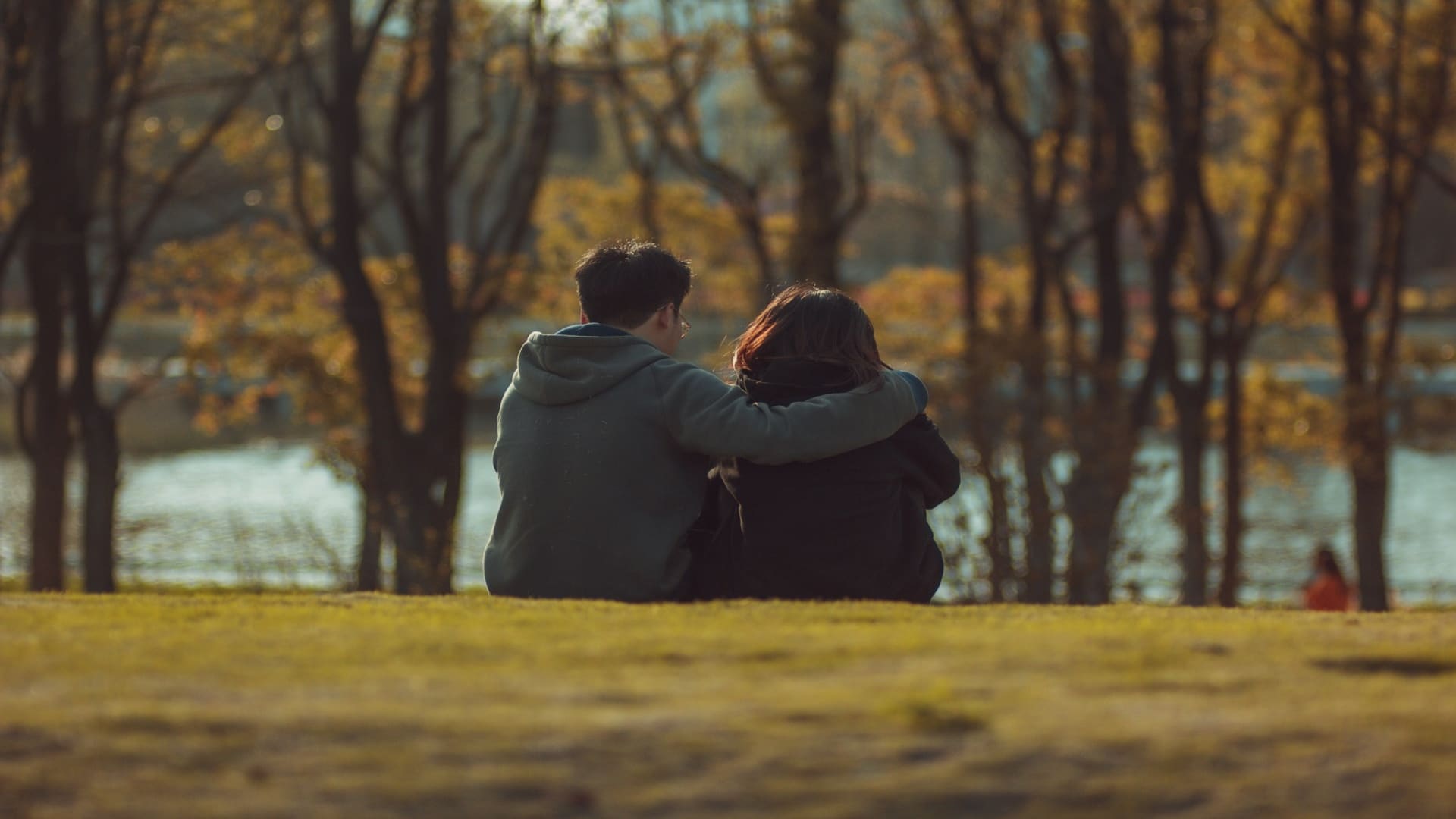 couple sitting quietly apart