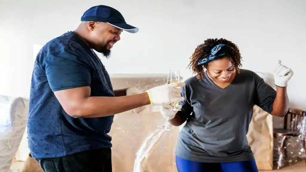 couple celebrating achievement