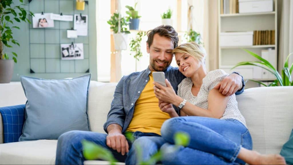 Woman showing what she need to a man 