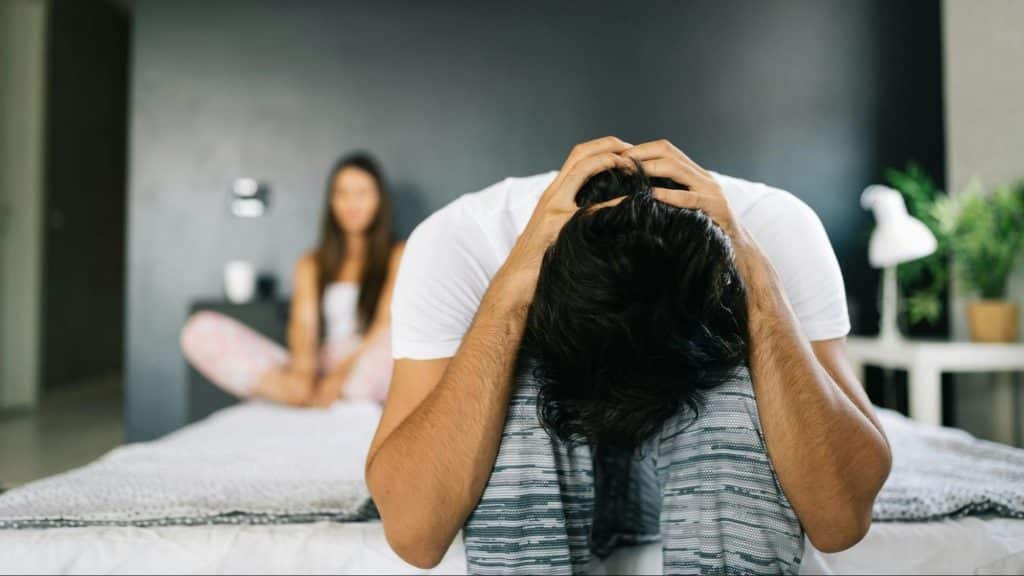 A man looking frustrated