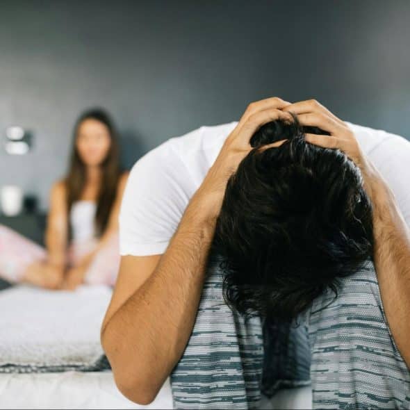 A man looking frustrated