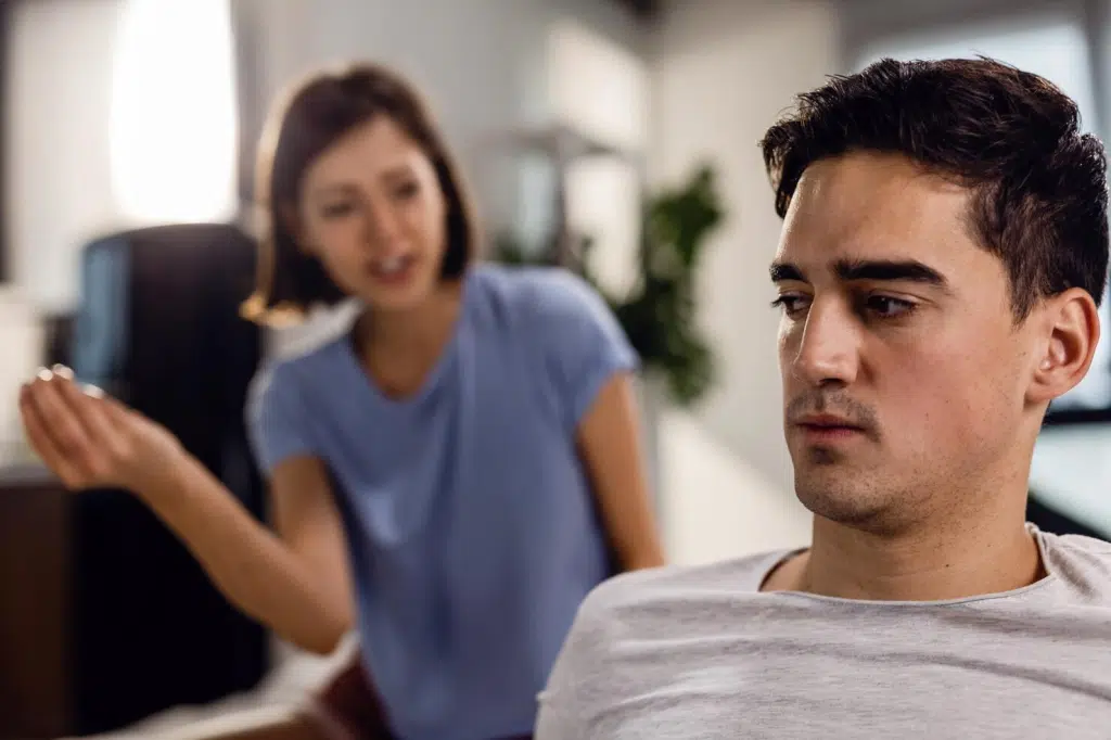 A man not talking to woman 