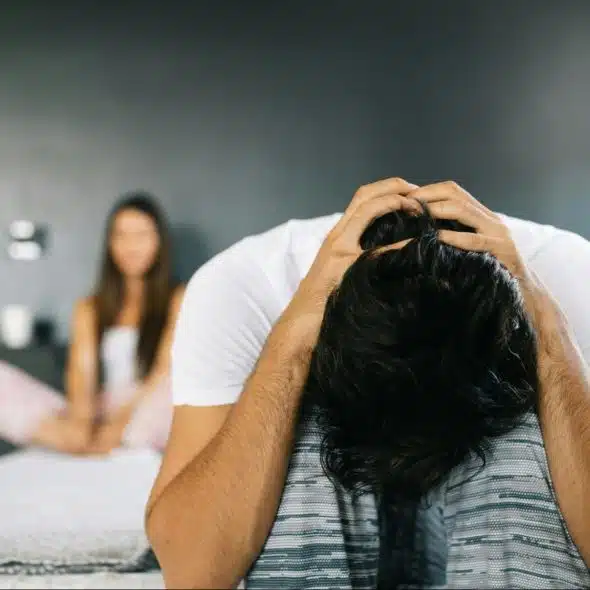 A man is frustrated