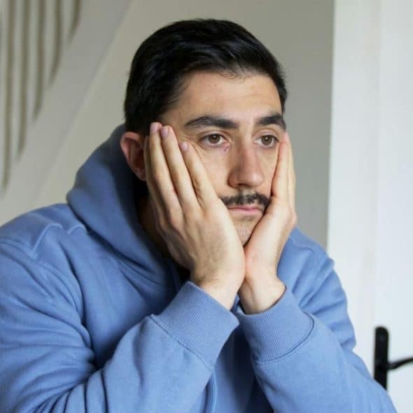 man frustrated