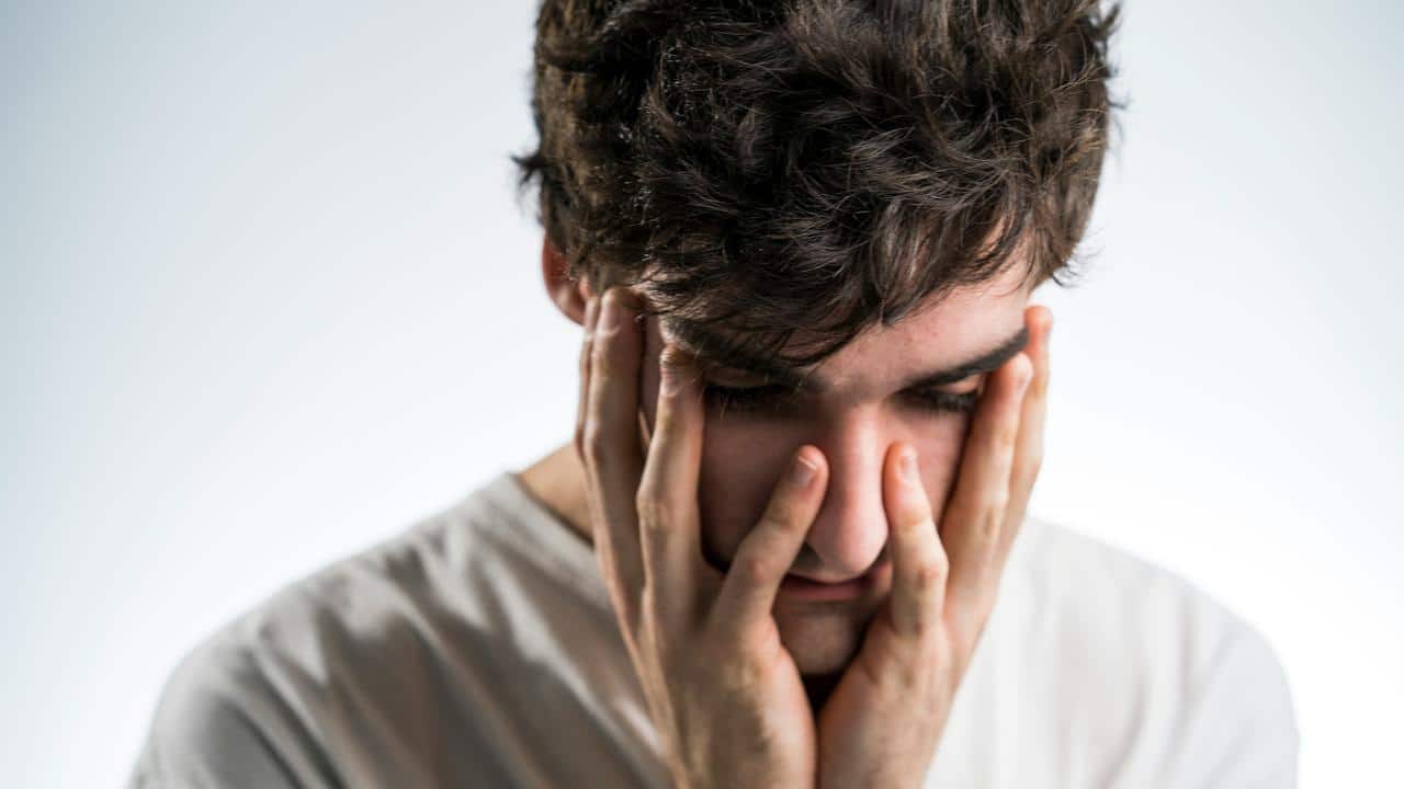 A sad man