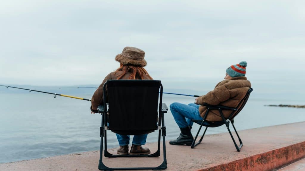 couple sitting apart in silence