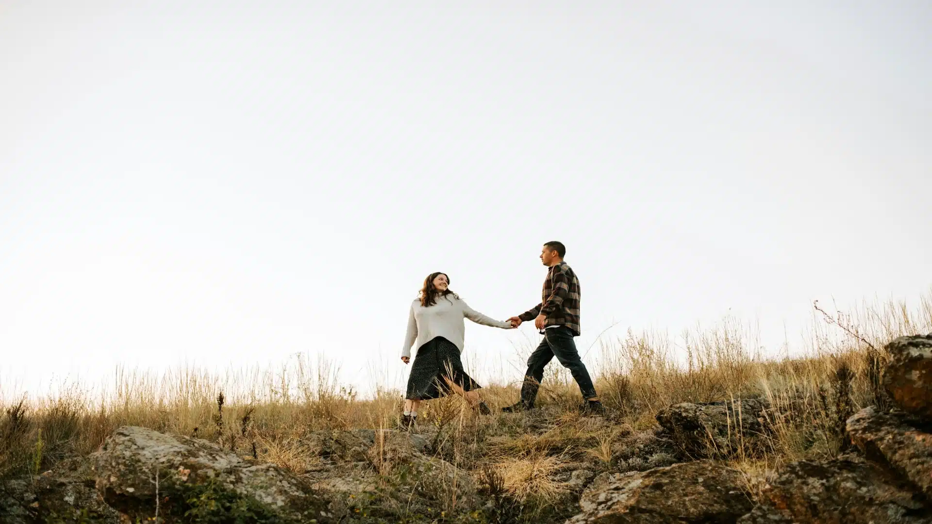 couple walking together outdoors