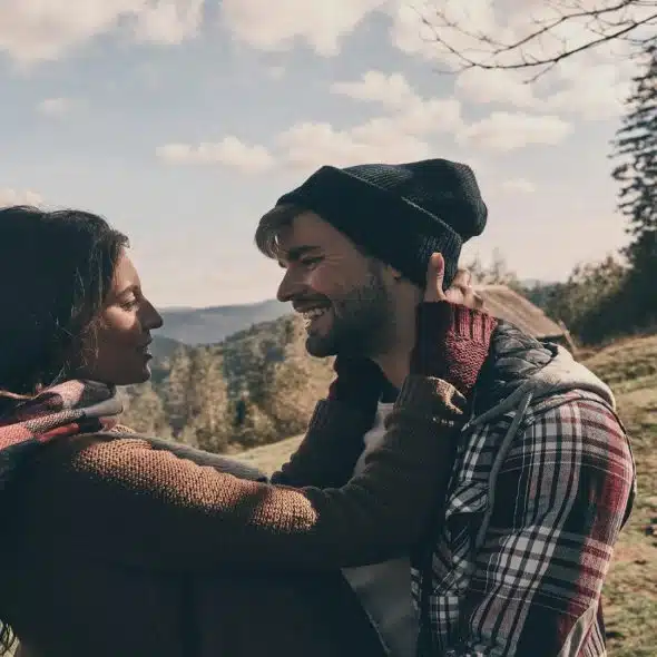 couple smiling during quiet moment together