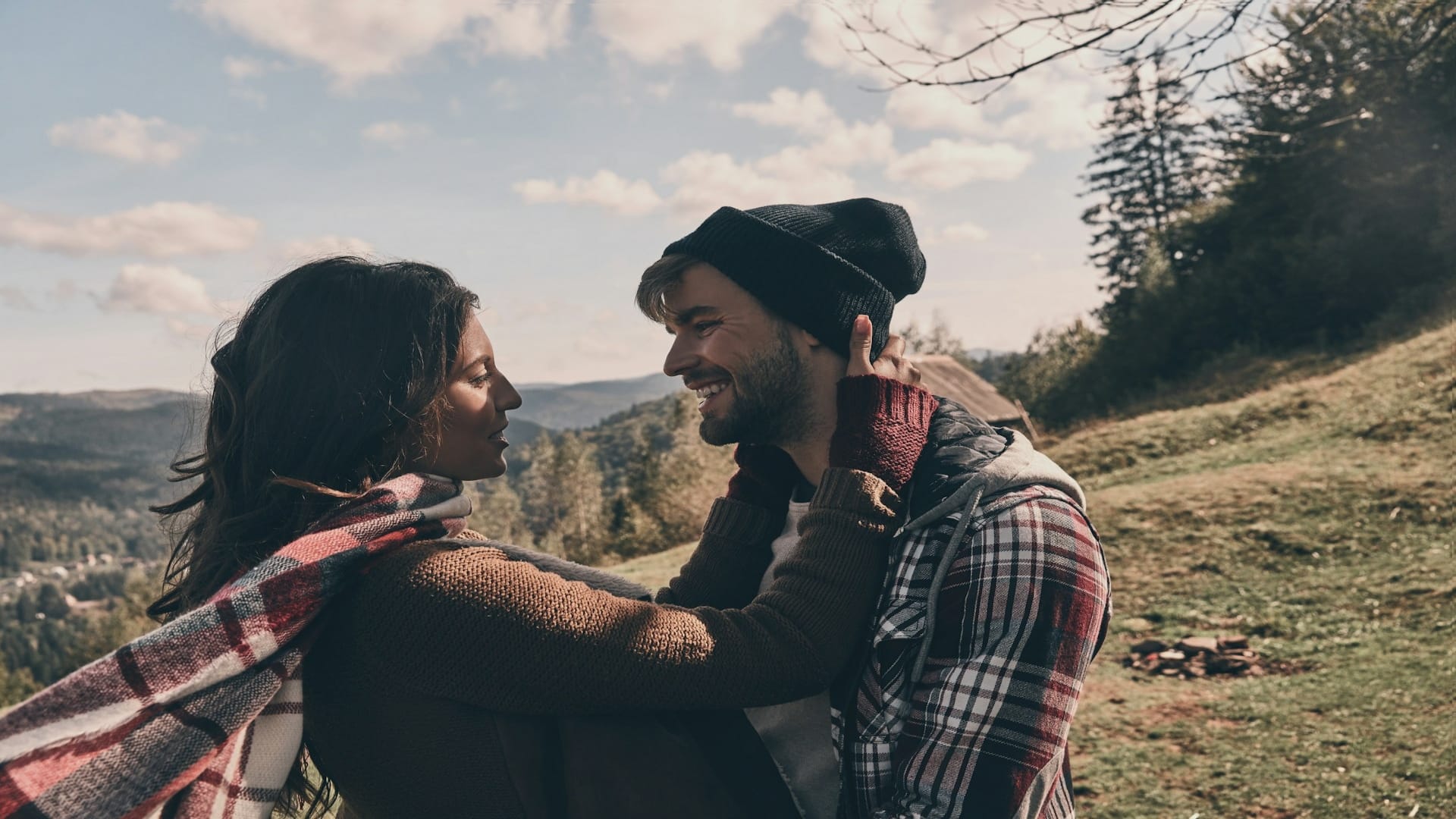 couple smiling during quiet moment together