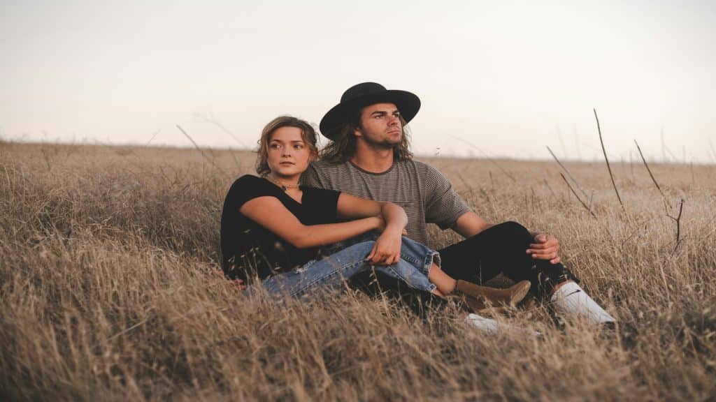 couple sitting together thoughtfully