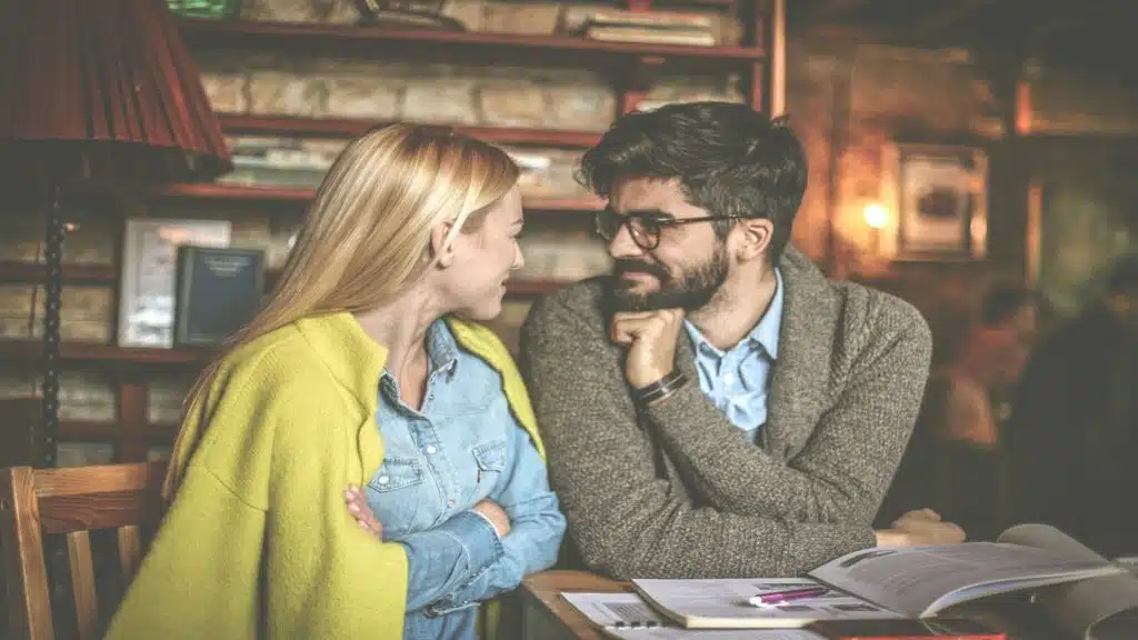 couple having thoughtful conversation