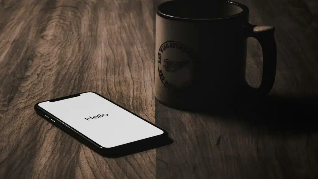 phone on table