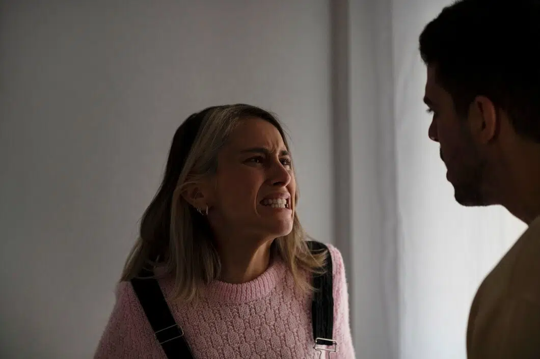 Husband and wife having a fight