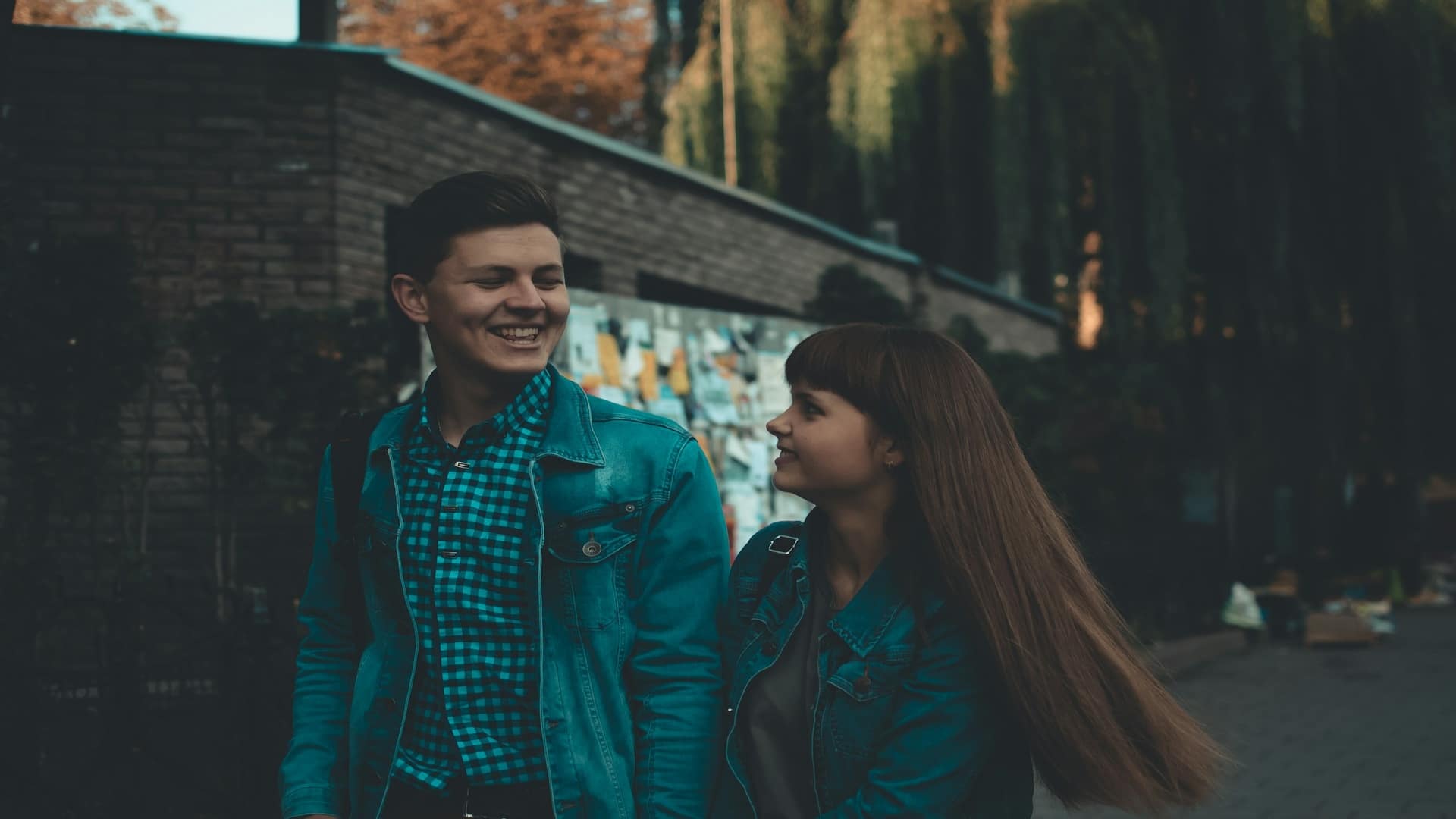 couple smiling during everyday moment