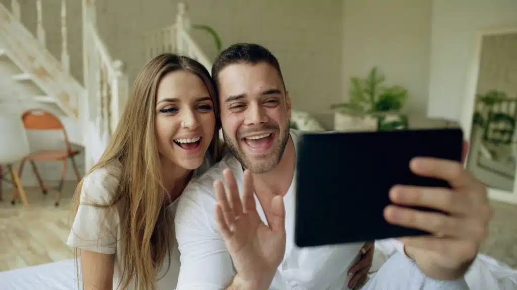 couple on video call